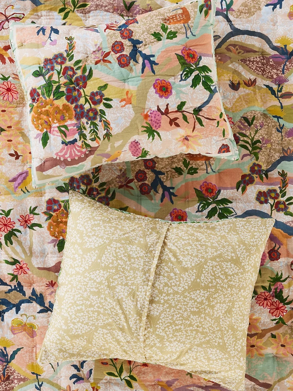 Anthropologie The Printed Textured Cotton Pillow Shams, Set of 2 Nora